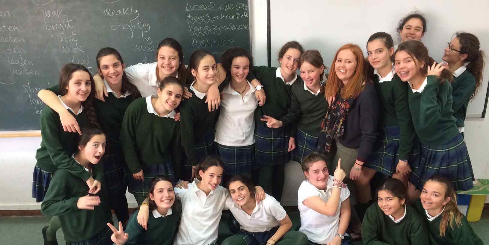 English Language Assistant with a group of students in a Spanish school in Madrid