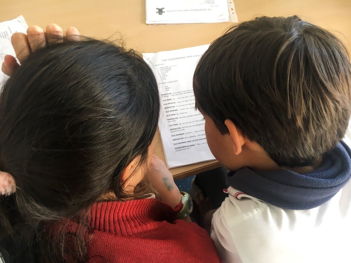 Two children reading