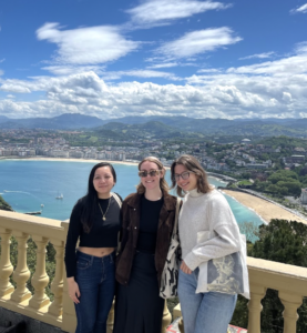 Julianna and her friends by the Spanish coast